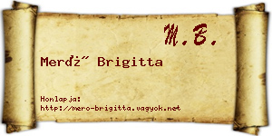 Merő Brigitta névjegykártya
